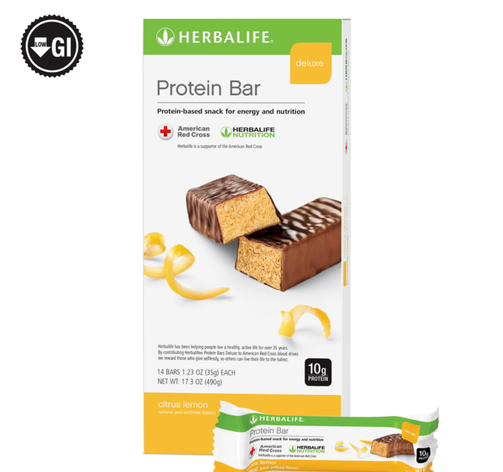 Protein Bar Deluxe: Citrus Lemon 14 Bars per Box – Herbalife