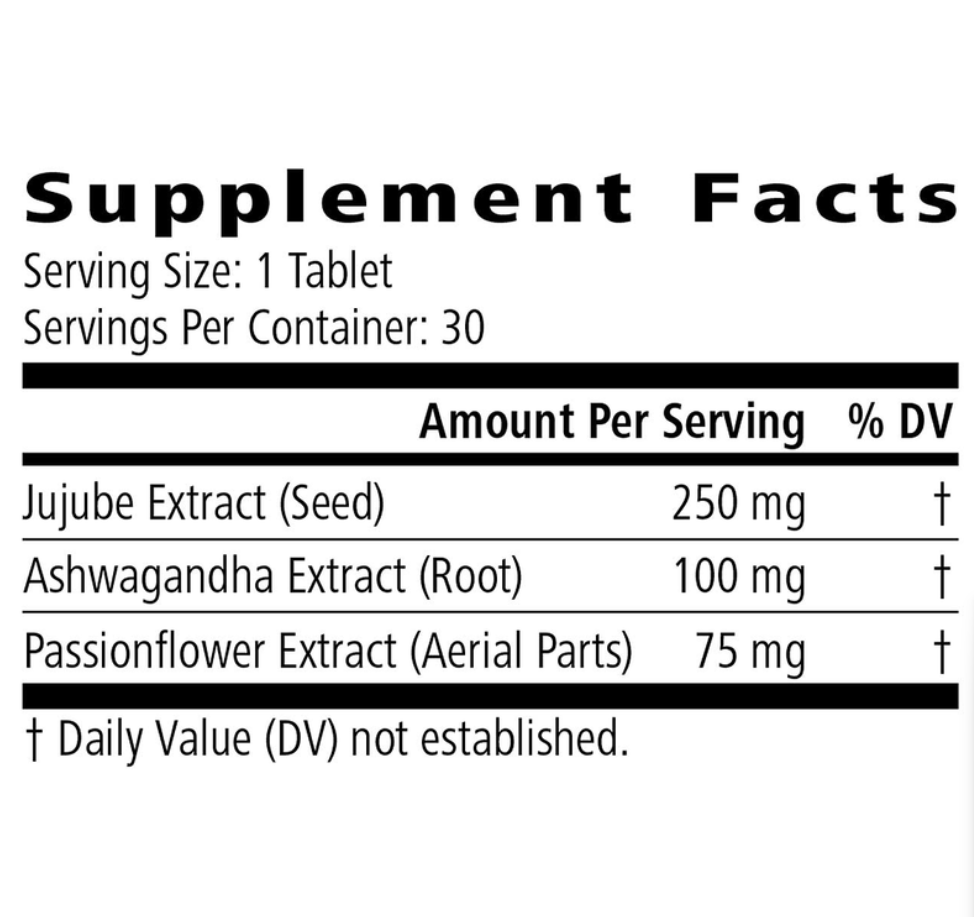 Relax Now – Jujube, Ashwagandha & Passionflower Stress Relief Tablets