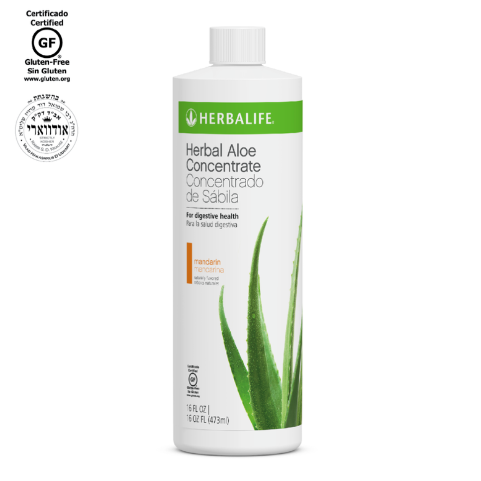 Herbal Aloe Concentrate Mandarin Flavor – Aloe Vera Drink Concentrate Pint