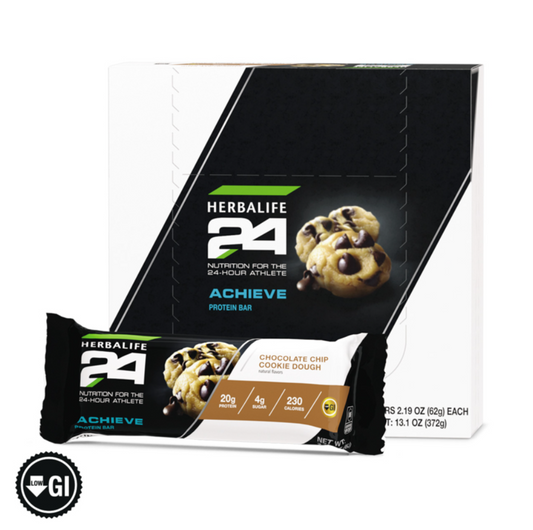 Herbalife24 Achieve Protein Bar: Chocolate Chip Cookie Dough 6 bars per box